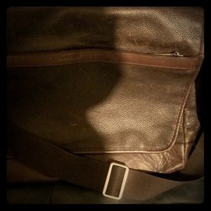 Vintage leather coach bag, large